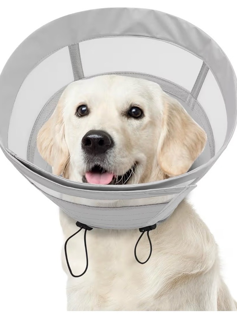 ASENKU Pet Recovery Cone for Dogs - Light Gray Adjustable Elizabethan Collar